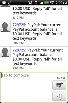 PayPal SMS Widget游戏截图3