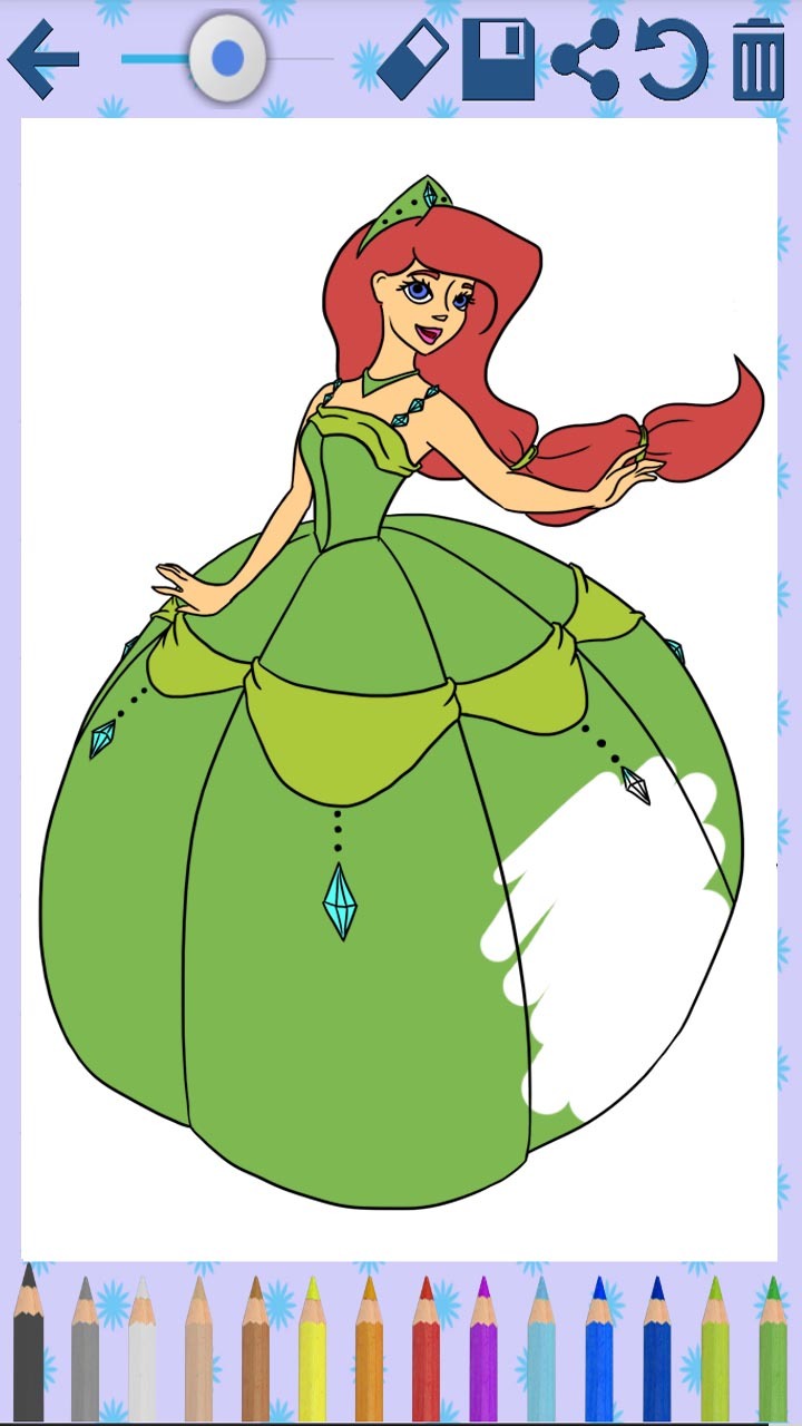 美丽的小公主儿童画画