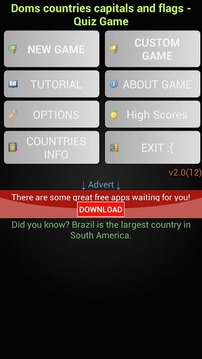 Doms countries capitals and flags - Quiz Game游戏截图5