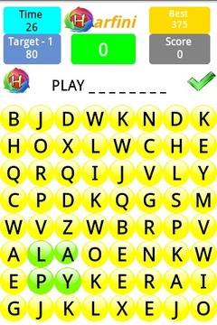 Harfini - Difficult word game游戲截圖1
