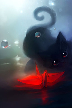 纸箱人和水彩猫壁纸下载_纸箱人和水彩猫壁纸