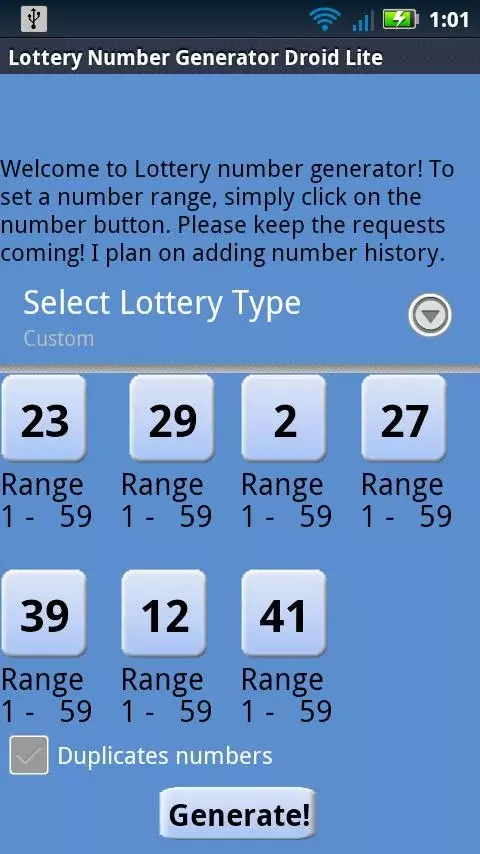 <strong>lottery<\/strong> number generator lite
