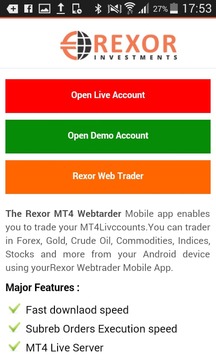 Rexor WebTrader MT4下载_Rexor WebTrader