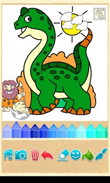 恐龙着色 Dinosaur coloring游戏截图3