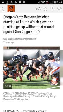 OregonLive: OSU Football News游戲截圖3