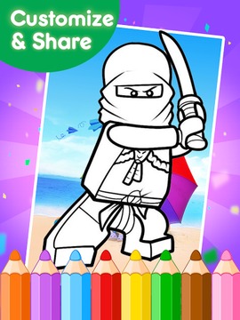 Coloring Book Game for Ninjego游戲截圖5