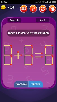 Move The Matches Math Trainer游戲截圖3