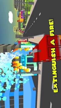 Cube Fire Truck: Firefighter游戲截圖3
