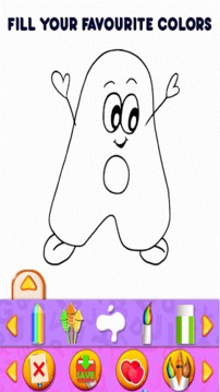 Alphabets Kids Coloring Book游戲截圖3
