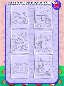 Car Kids Coloring Book游戲截圖3