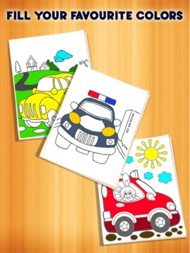 Car Kids Coloring Book游戲截圖2