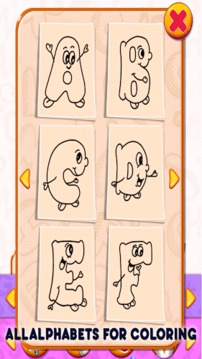 Alphabets Kids Coloring Book游戲截圖2