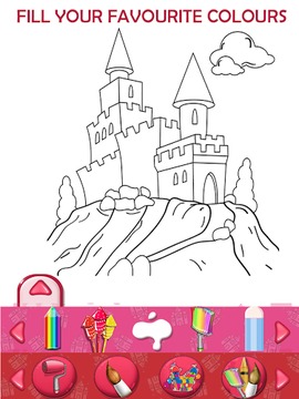 Castle Kids Coloring Book游戲截圖3