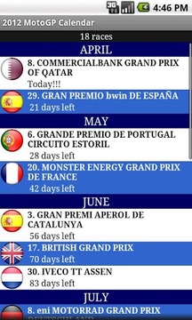 2014 MotoGP Calendar游戲截圖1