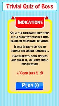 Trivial Quiz of Boys游戲截圖2
