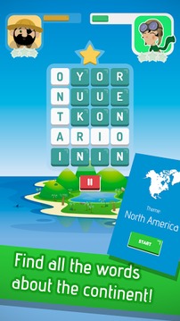 Word4word: Continental Search游戲截圖1