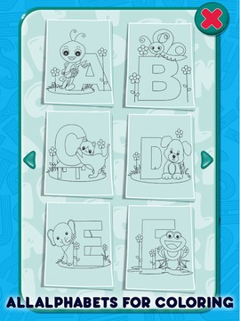 Letters Kids Coloring Book游戲截圖2