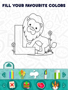 Letters Kids Coloring Book游戲截圖3