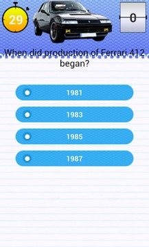 Quiz for Ferrari 412 Fans游戲截圖3