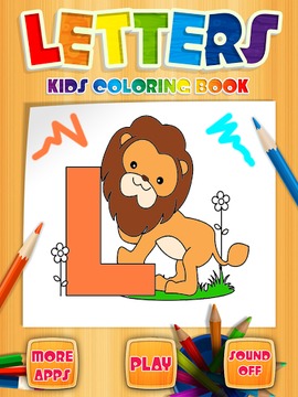 Letters Kids Coloring Book游戲截圖1