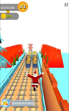 Subway Santa Claus Xmas Surf游戲截圖2