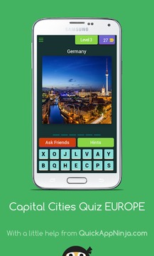 Capital Cities Quiz EUROPE游戲截圖3