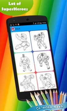 SuperHeroes Coloring Book游戲截圖5