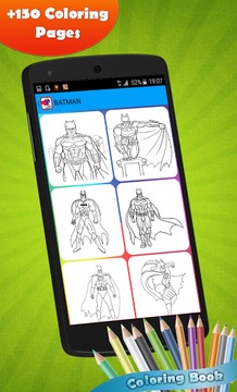 SuperHeroes Coloring Book游戲截圖4