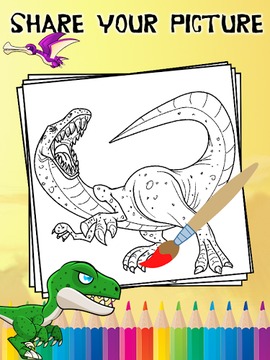 Dinosaur Coloring for Kids游戲截圖3