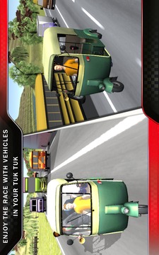 Tuk Tuk Auto Rickshaw Racing游戲截圖3