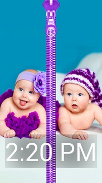 Cute Baby Zip LockScreen Prank游戲截圖2