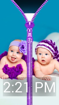 Cute Baby Zip LockScreen Prank游戲截圖5