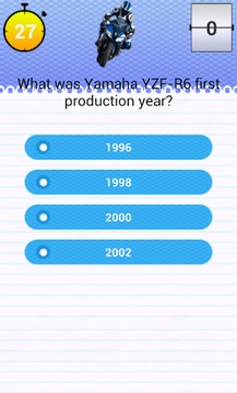 Quiz for Yamaha YZF-R6 Fans游戲截圖3