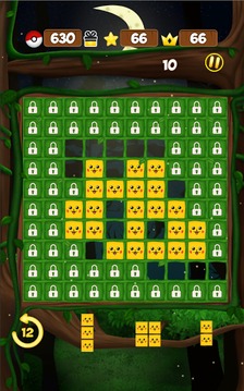 BlockPuzzle Pikachu 塊拼圖皮卡丘在森林里游戲截圖5