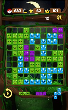 BlockPuzzle Pikachu 塊拼圖皮卡丘在森林里游戲截圖2