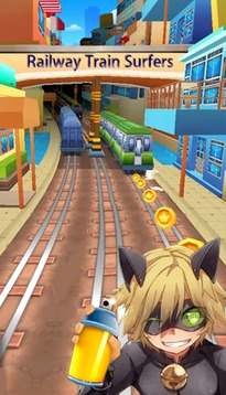 Subway Cat Noir Run Surf游戲截圖1