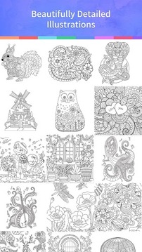 Coloring Book Adults & Kids游戲截圖4
