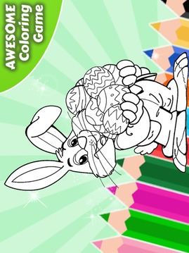 Easter Bunny Hop Coloring Game游戲截圖1