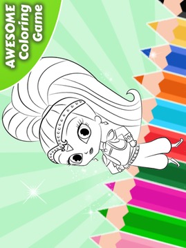 Coloring Game of Shimmer Shine游戲截圖2
