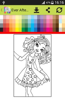 Coloring Book Ever After Hi游戲截圖4