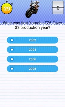 Quiz for Yamaha FZ6 Fans游戲截圖3