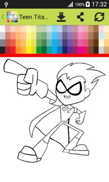 Coloring Book Titans Go游戲截圖5