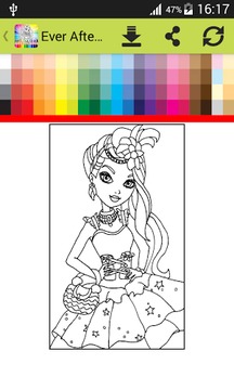 Coloring Book Ever After Hi游戲截圖5