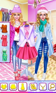 Winter Vacation - BFF Dress Up游戲截圖2