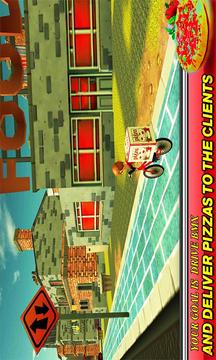 BMX Bicycle Pizza Delivery Boy游戲截圖3