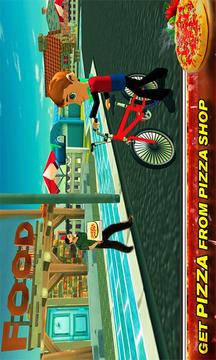 BMX Bicycle Pizza Delivery Boy游戲截圖1