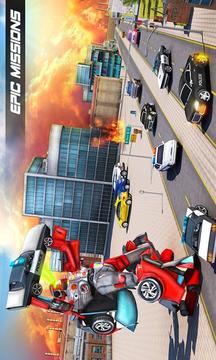 Futuristic Car Robot Rampage游戲截圖1