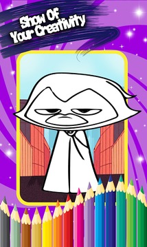Coloring Book - Titans Go Fan游戲截圖2