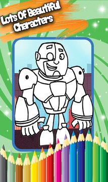 Coloring Book - Titans Go Fan游戲截圖4