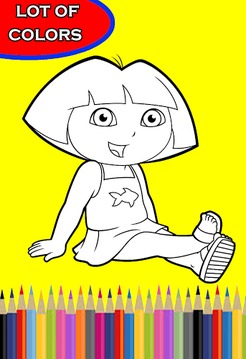 coloring book dora and moanna游戲截圖4